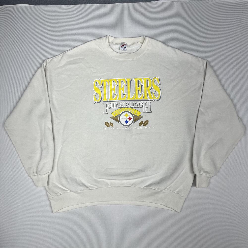 Vintage Pittsburgh Steelers Sweatshirt Mens 3XL NFL Football Jerzees Crewneck